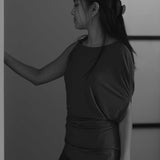 Cloud Asymmetric Blouse in Black - Esse-XXS - 