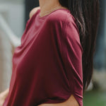 Cloud Asymmetric Blouse in Cherry - Esse-XXS - 