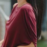 Cloud Asymmetric Blouse in Cherry - Esse-XXS - 