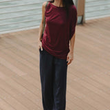 Cloud Asymmetric Blouse in Cherry - Esse-XXS - 