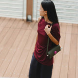 Cloud Asymmetric Blouse in Cherry - Esse-XXS - 