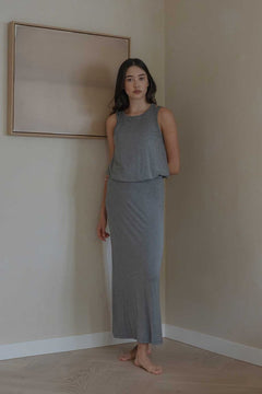 Cloud Cutaway Tank in Heather Grey - Esse-XS--