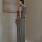Cloud Cutaway Tank in Olive - Esse-XS--