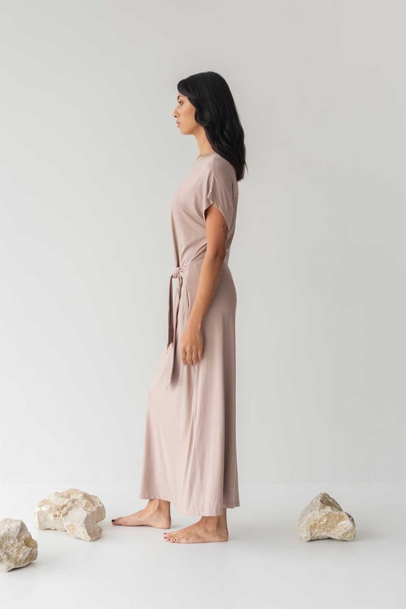 Cloud Dress with Side Tie in Blush - Esse-XXS--
