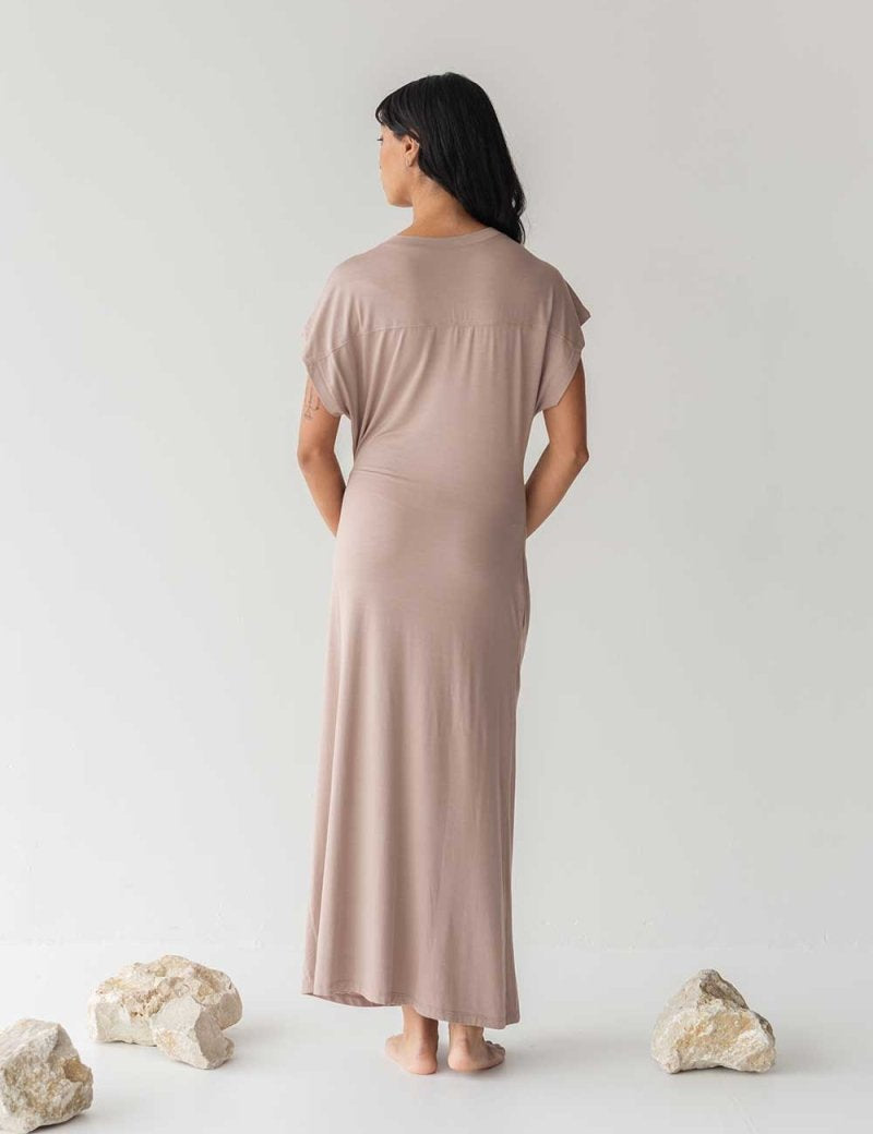 Cloud Dress with Side Tie in Blush - Esse-XXS--