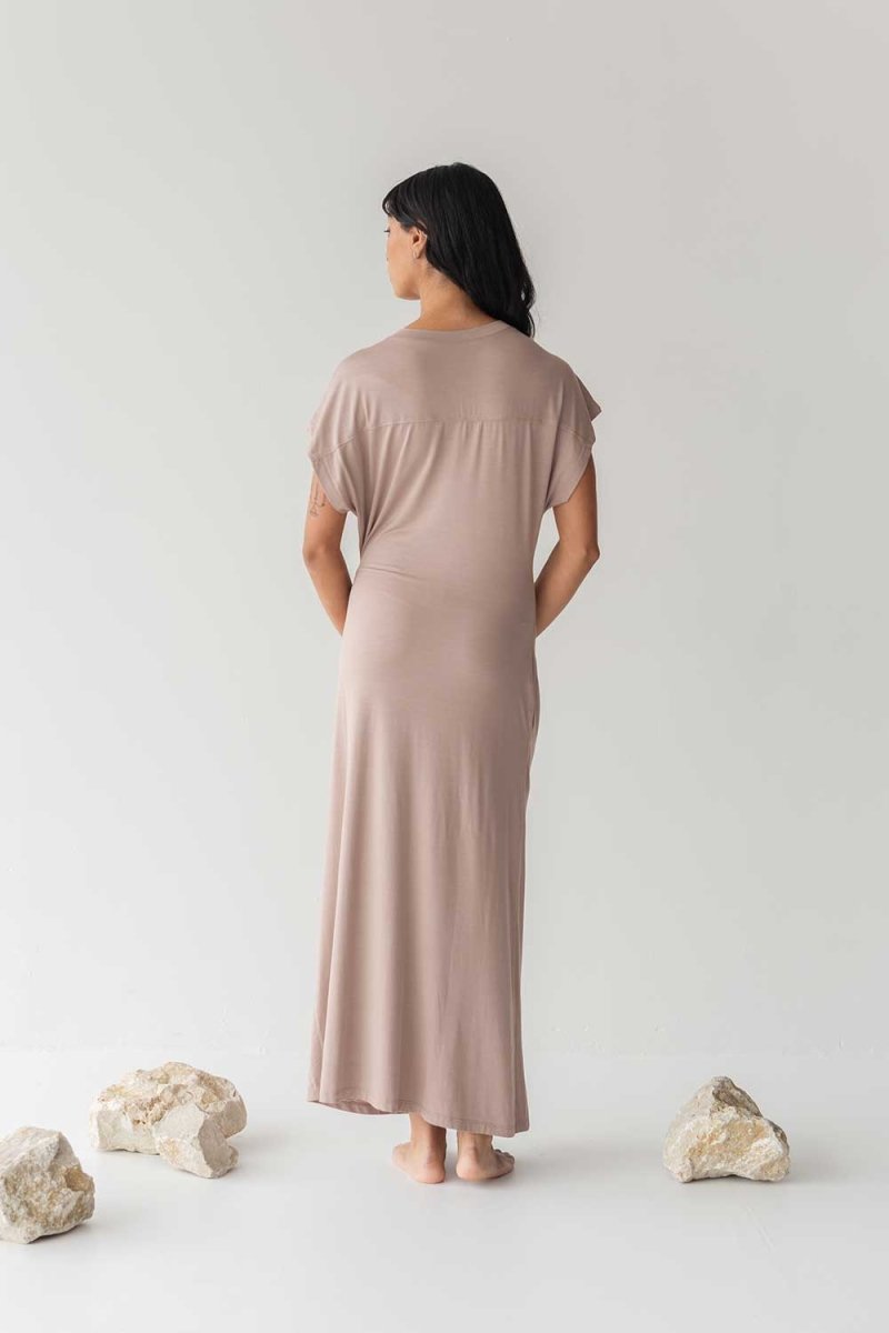 Cloud Dress with Side Tie in Blush - Esse-XXS--
