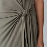Cloud Dress with Side Tie in Olive - Esse-XXS--