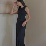 Cloud Maxi Dress with Cut-out in Black - Esse-XXS--