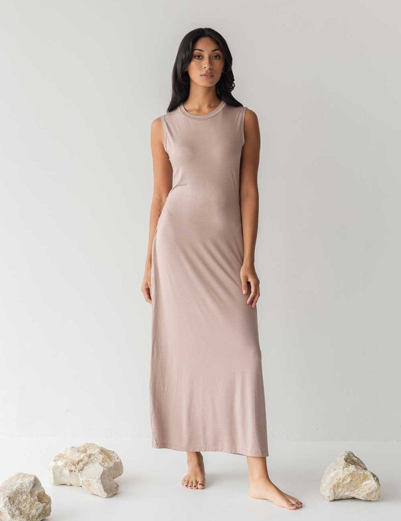 Cloud Maxi Dress with Cut-out in Blush - Esse-XXS--