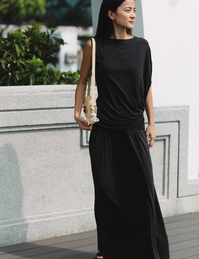 Cloud Maxi Skirt in Black - Esse-XXS - 