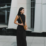 Cloud Ruched Top in Black - Esse-XS - 