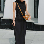 Cloud Ruched Top in Black - Esse-XS - 