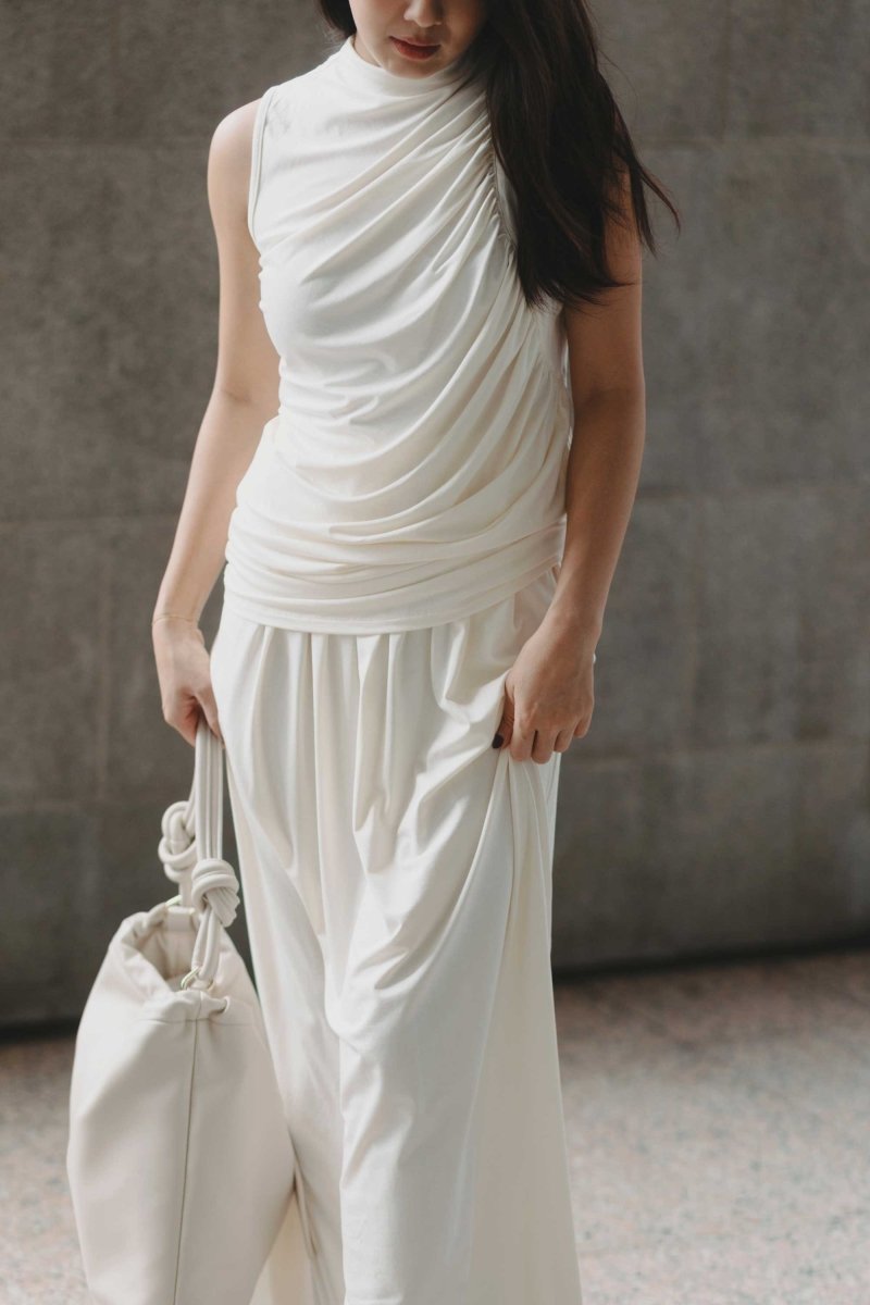 Cloud Ruched Top in Vanilla - Esse-XS - 