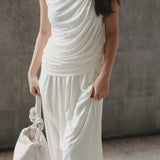 Cloud Ruched Top in Vanilla - Esse-XS - 