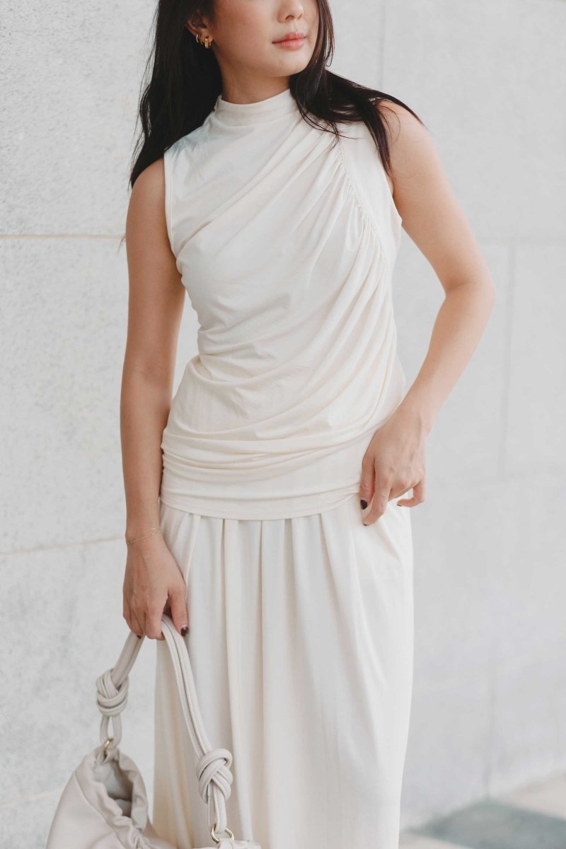 Cloud Ruched Top in Vanilla - Esse-XS - 