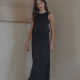 Cloud Scoop Tank in Black - Esse-XS--