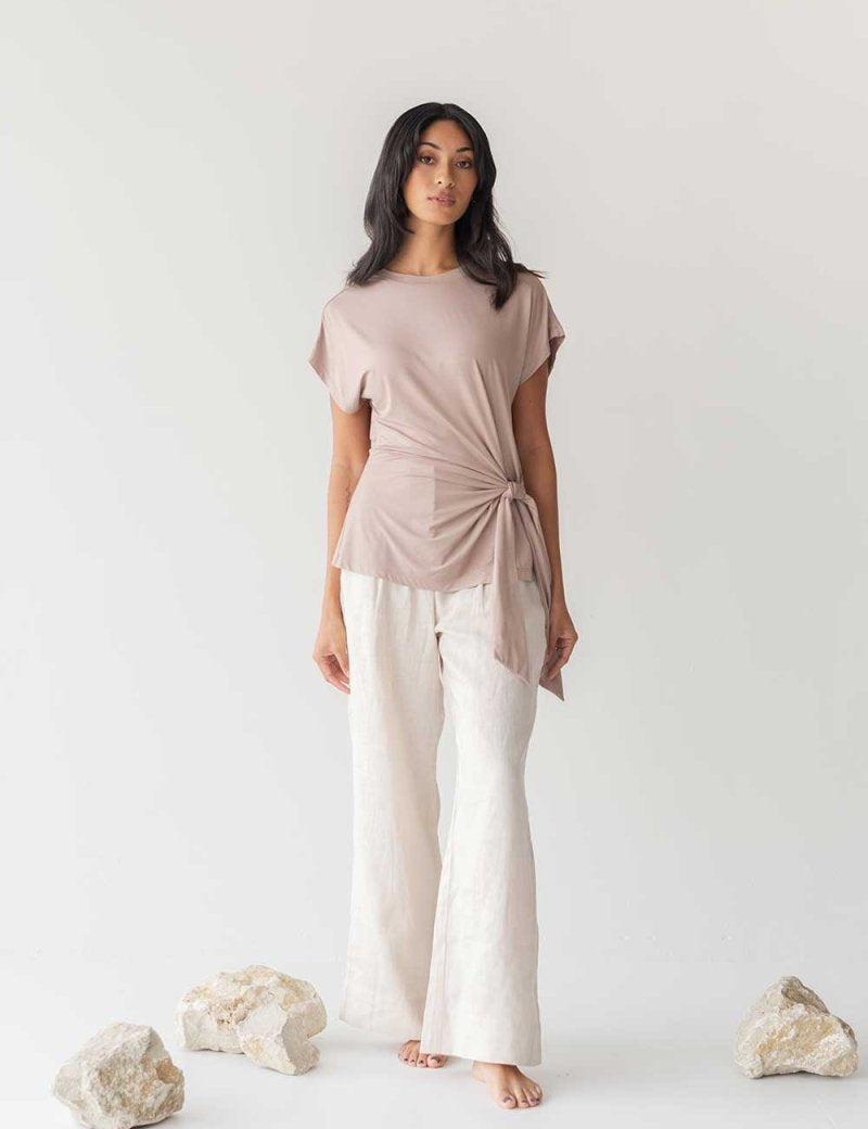 Cloud Top with Side Tie - Esse-Blush-XXS-