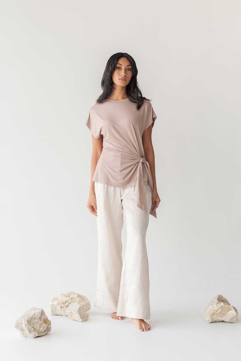 Cloud Top with Side Tie - Esse-Blush-XXS-
