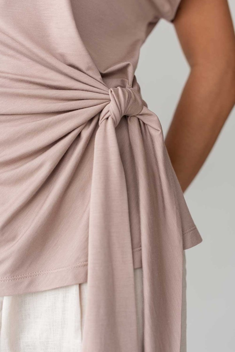 Cloud Top with Side Tie - Esse-Blush-XXS-