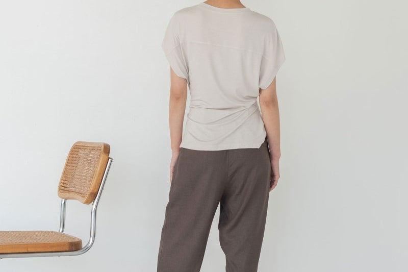 Cloud Top with Side Tie - Esse - Chalk - XXS - 