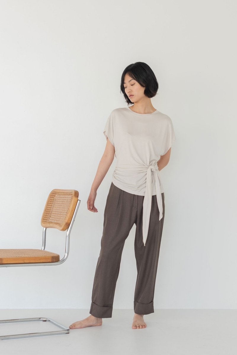 Cloud Top with Side Tie - Esse - Chalk - XXS - 
