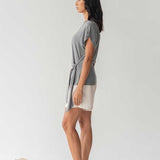 Cloud Top with Side Tie - Esse-Heather Grey-XXS-