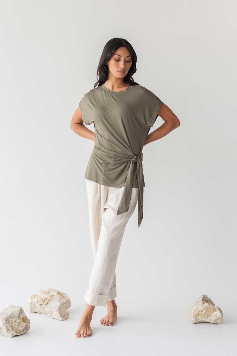 トップス melt the lady tie knot tops melt the lady tie knot tops グレータグ付き（メルトザレディ