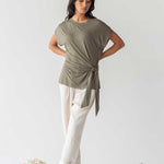 Cloud Top with Side Tie - Esse-Olive-XXS-