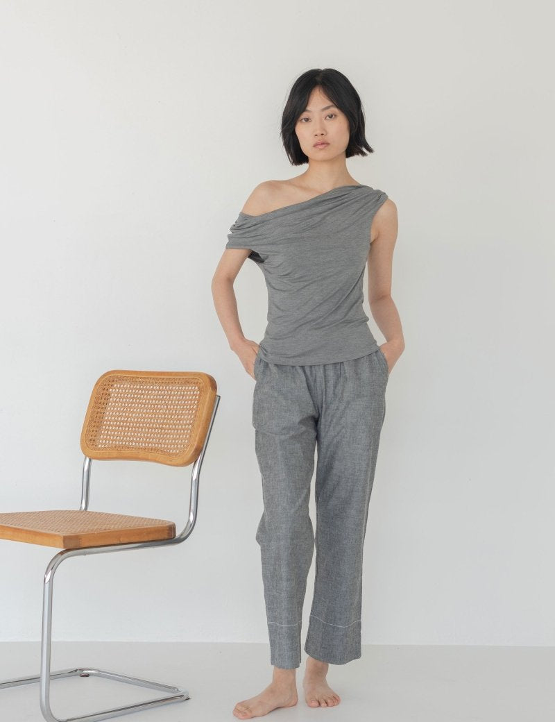 Cloud Twist Top - Esse - Heather Grey - XXS - 