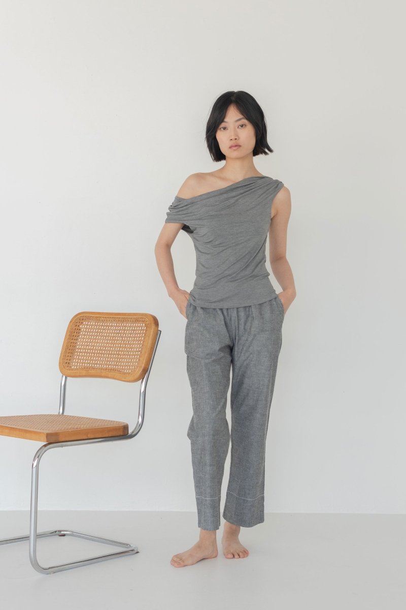 Cloud Twist Top - Esse - Heather Grey - XXS - 