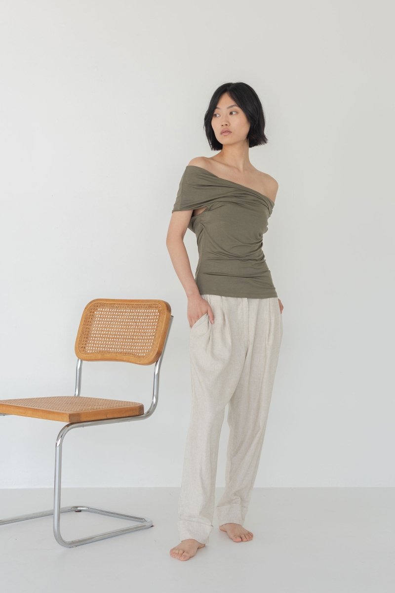 Cloud Twist Top - Esse - Olive - XXS - 