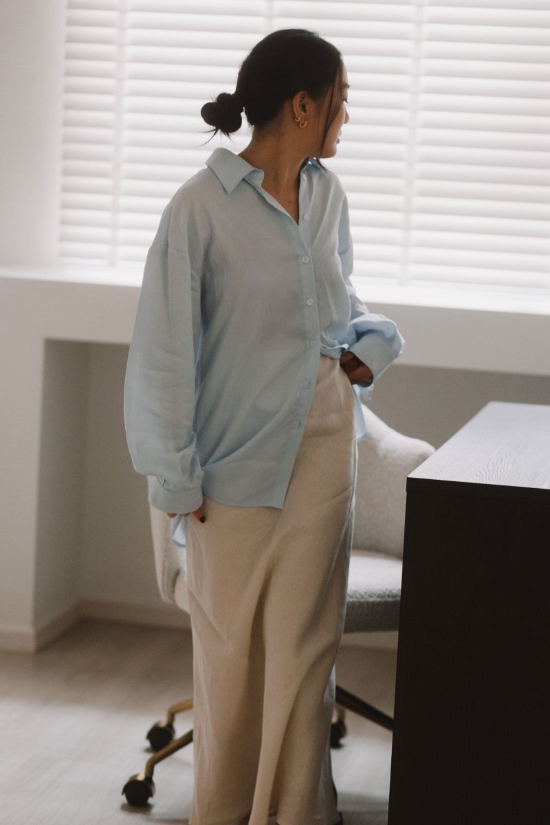 Cocoon Shirt 2.0 in Cerulean Blue - Esse-XS - 