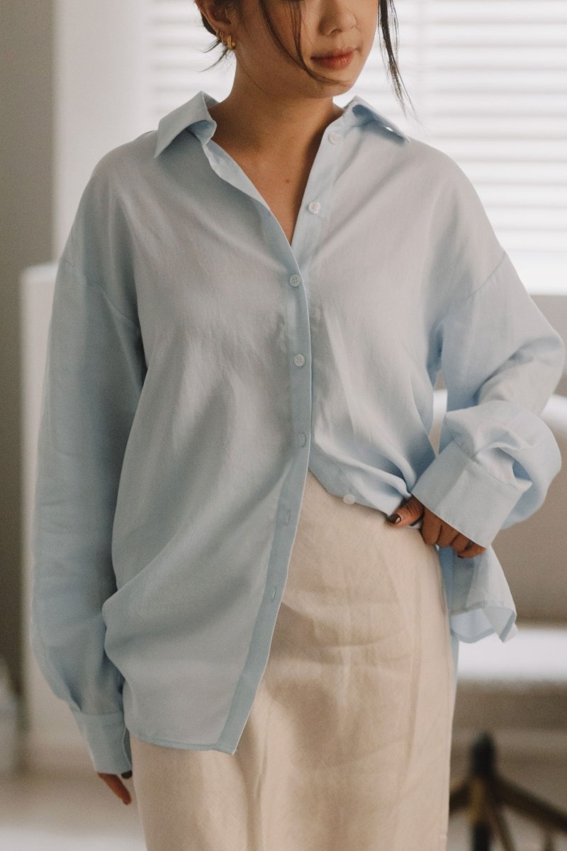 Cocoon Shirt 2.0 in Cerulean Blue - Esse-XS - 