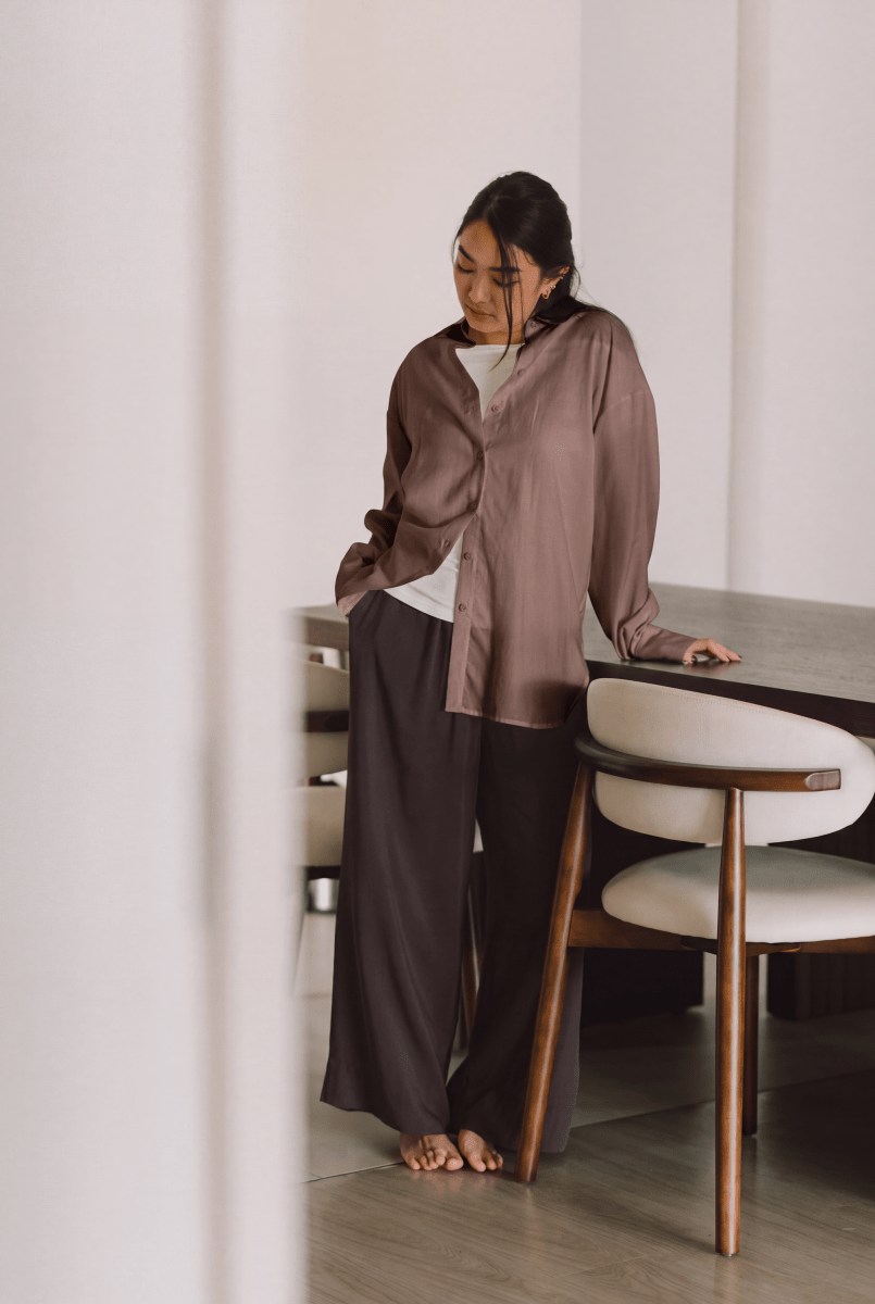 Cocoon Shirt 2.0 in Mocha - Esse-XS - 