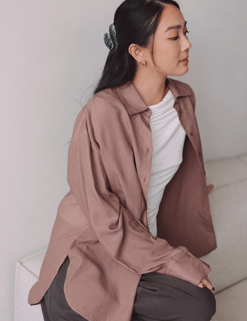 Cocoon Shirt 2.0 in Mocha - Esse-XS - 
