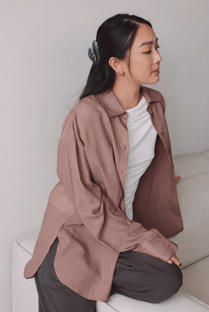 Cocoon Shirt 2.0 in Mocha - Esse-XS - 