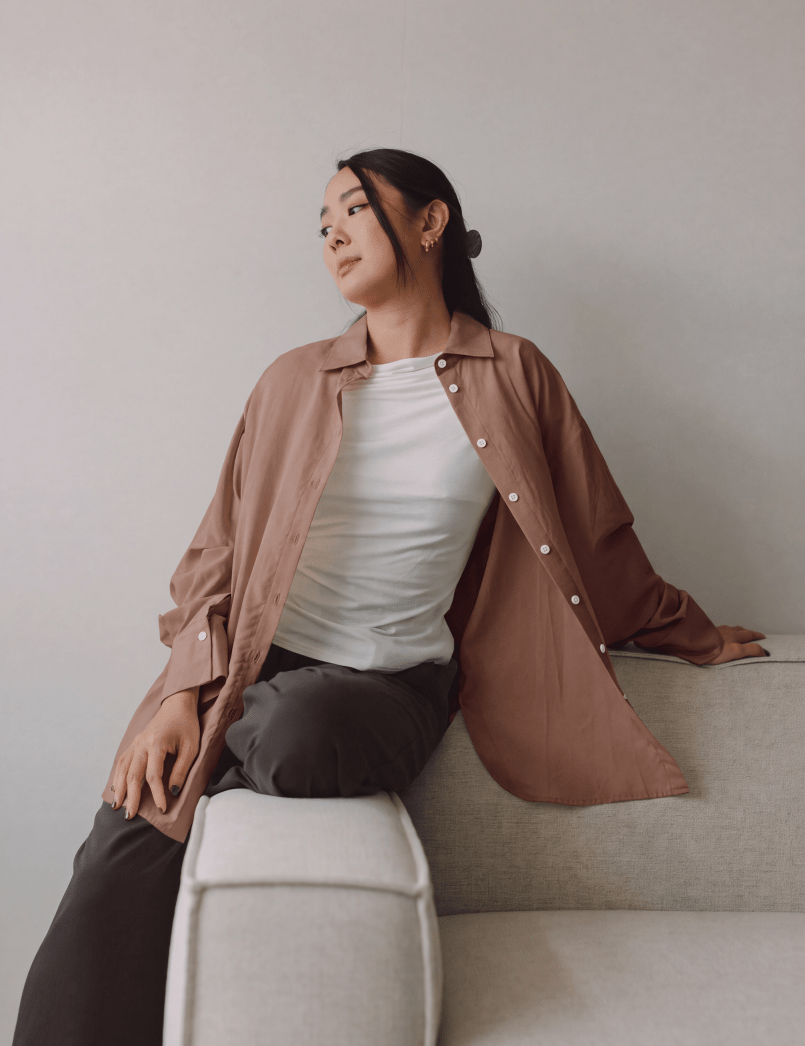 Cocoon Shirt 2.0 in Mocha - Esse-XS - 
