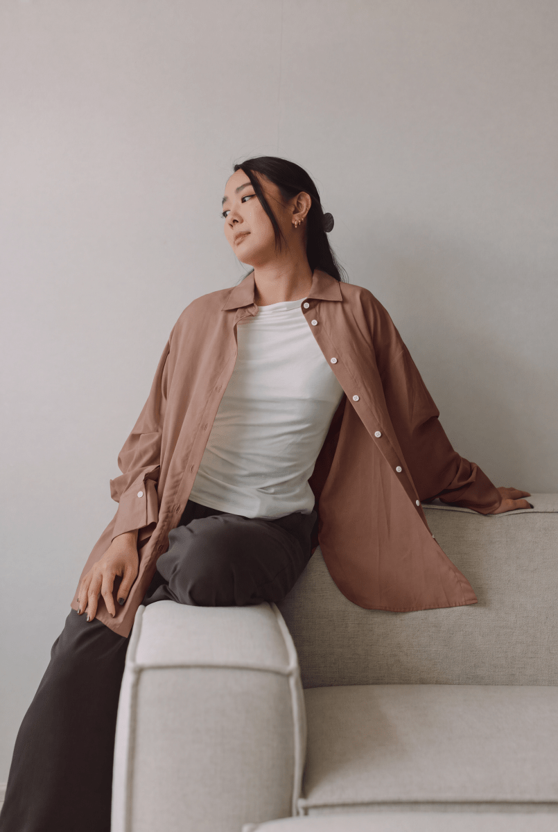 Cocoon Shirt 2.0 in Mocha - Esse-XS - 