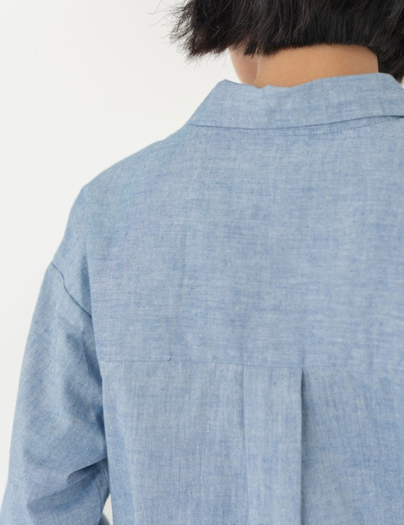 Cocoon Shirt in Dark Denim - Esse - XS - 