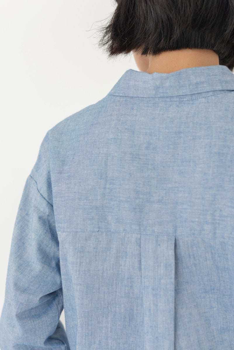 Cocoon Shirt in Dark Denim - Esse - XS - 