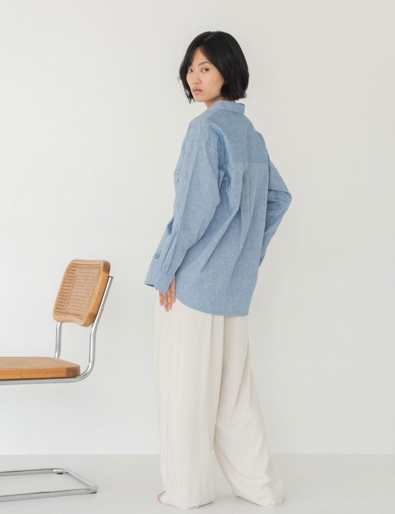 Cocoon Shirt in Dark Denim - Esse - XS - 