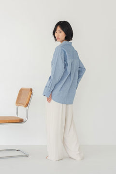 Cocoon Shirt in Dark Denim - Esse - XS - 