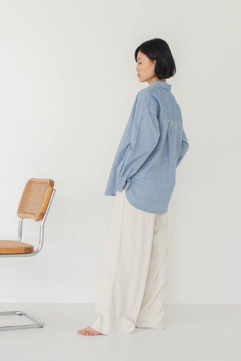 Cocoon Shirt in Dark Denim - Esse - XS - 