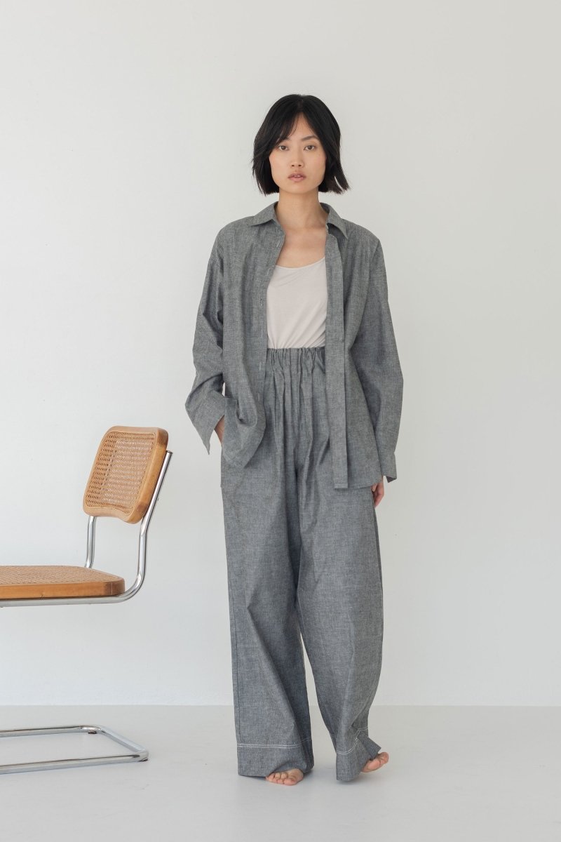 Womenswear Cocoon Shirt in Dark Denim