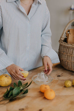 Cocoon Shirt in Stripes - Esse-Sky Blue-XS-