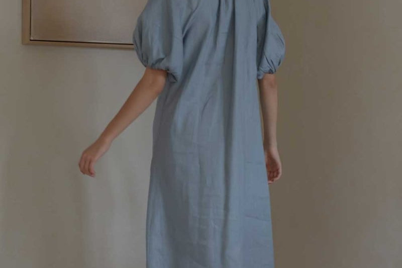 Country Dress in Dusty Blue - Esse-XXS (MTO)-Option 1-