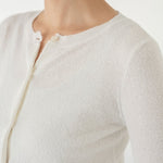 Cropped Cardigan in Boucle in White - Esse - S - 