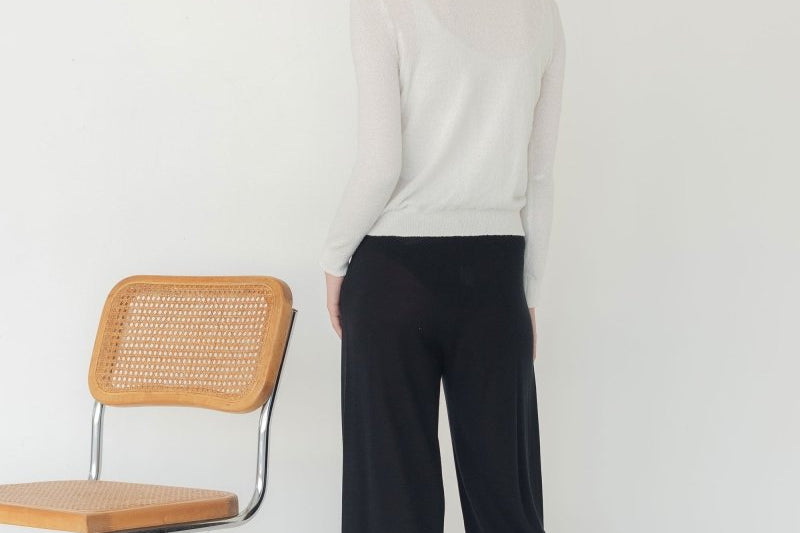 Cropped Cardigan in Boucle in White - Esse - S - 