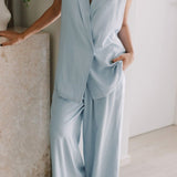 Elongate Elastic Pants in Aqua - Esse-XXS-Regular-
