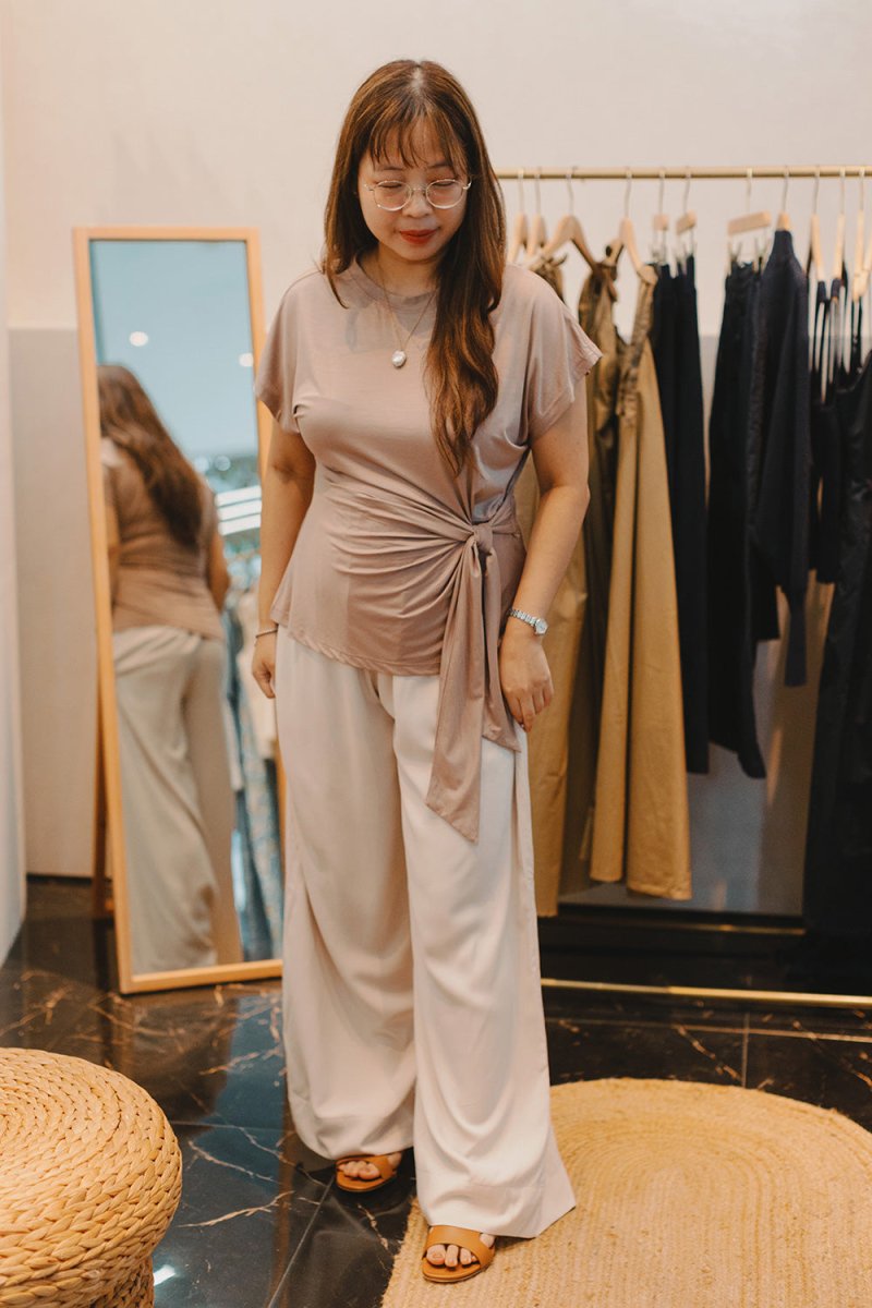Elongate Elastic Pants in Chalk - Esse - XXS - Regular - 